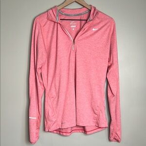 Nike Elements Quarter Zip Pink Relaxed Fit Large